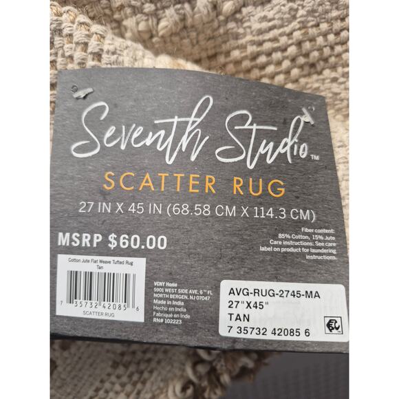 Seventh Studio Scatter Rug Avery Tufted Scatter Rug Beige Tan Beach Vibes Rug - Picture 7 of 7